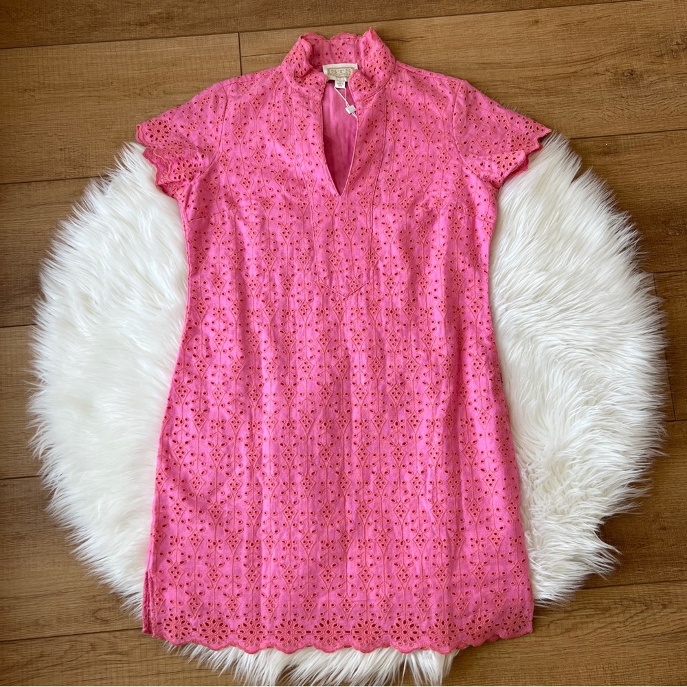 Sail to Sable Pink Eyelet Spring Easter Dress NWT Medium